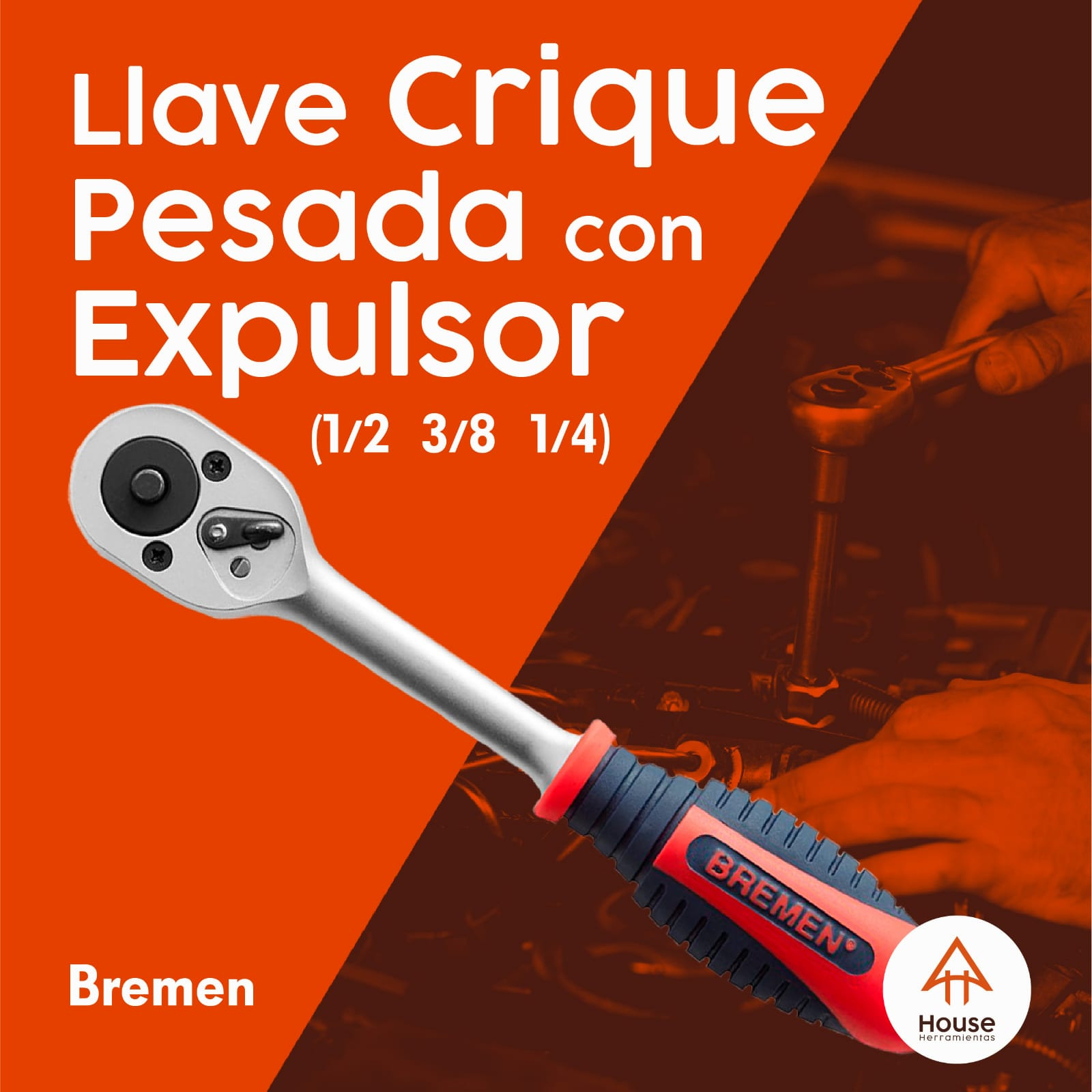 llave de crique pesada con expulsor 1-2 3-8 1-4